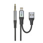 Câble jack 3,5 mm vers Lightning avec USB FASR FS-AB17 Câble jack 3,5 mm vers Lightning avec USB FASR FS-AB17