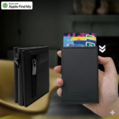 Portefeuille en Cuir avec Localisateur Intégré Micflip P04 - Compatibl