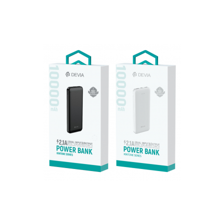 Power Bank 10000 mAh - Devia Kintone Series V3 - Blanc - Alimentation