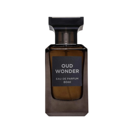 Eau de Parfum Fragrance World Oud Wonder – Unisexe 80 ml