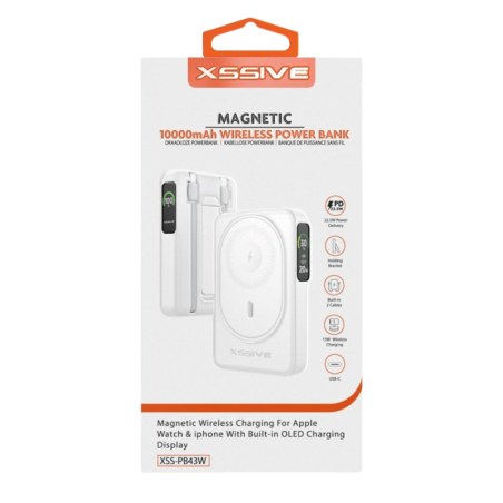 Power Bank 10000mAh Câble USB-C/Lightning XSS | Smarty Paris