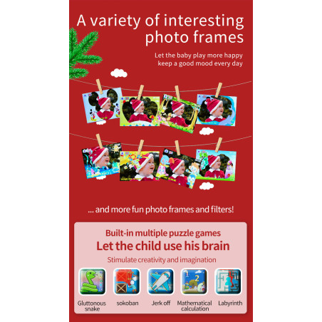 Appareil photo enfant édition Noël ECO – 9,6 MP 1080p