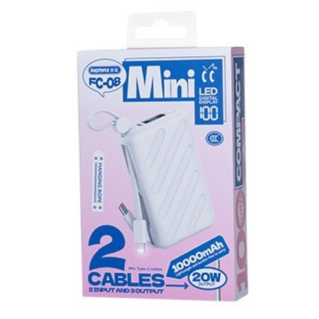 Power Bank 10000mAh PD 20W avec Double Câble | Smarty Paris 