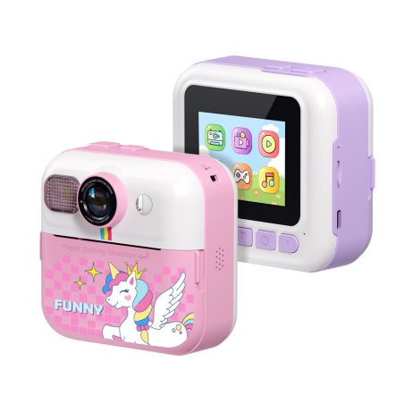 Appareil photo instantané enfant Mayline – 12 MP 1080p Licorne rose