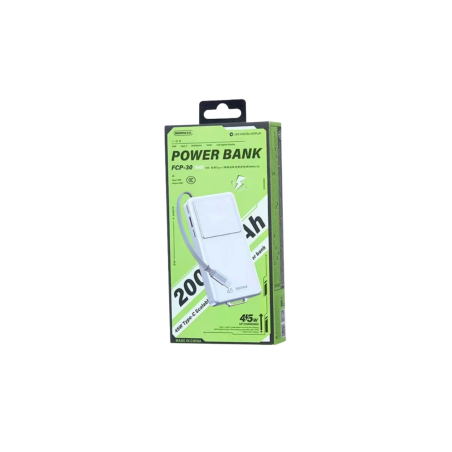 Power Bank 20000mAh 45W avec Câble Télescopique Type-C REMAX FCP-30 - Argent — REMAX · Smarty Paris 18e