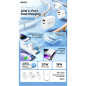 Charger Kit REMAX Kiddy Series RP-U120 – 20W, USB + Type-C, Type-C to Type-C Cable, White, EU Plug