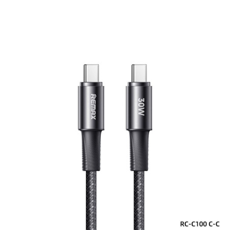 Câble REMAX RC-C100 USB-C 30W noir | Smarty