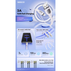 REMAX RC-C113 USB to Lightning cable black | Smarty