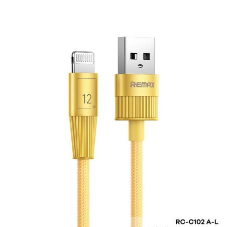 Câble REMAX RC-C102 USB/Lightning 2,4A Or | Smarty