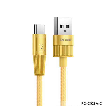 Câble REMAX RC-C102 USB/USB-C 2,4A Or | Smarty