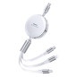 Câble 3-en-1 REMAX RC-C182 – Type-C/Lightning/Micro 100W 1,2 m Blanc