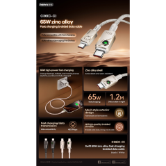 Câble REMAX Swift C36 USB-C 65W blanc | Smarty