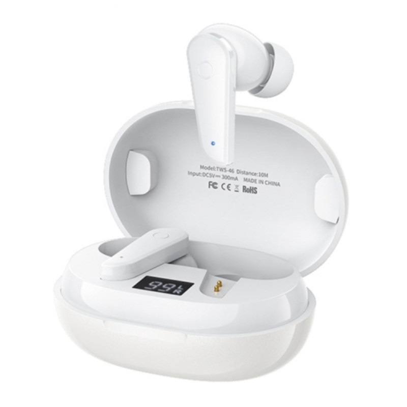 Écouteurs Bluetooth Remax TWS-46 – Blanc