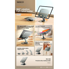 Support pliable Remax RM-C60 tablette PC 360° vert