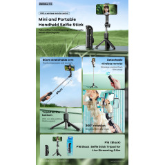 Phone tripod Remax P16 0.8 m black