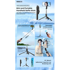Phone tripod Remax P17 1.3 m black