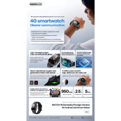 REMAX WATCH19 4G GPS AMOLED Blue | Smarty