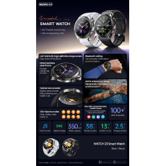 Smartwatch REMAX WATCH23 – 350mAh AMOLED 3ATM Black