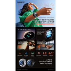 Montre REMAX WATCH 10 Chivei AMOLED Noir