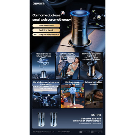 Car and home aromatherapy diffuser REMAX RM-C18 – Rain Garden