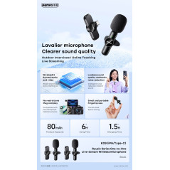 Microphone sans fil Type-C REMAX K09 | Smarty