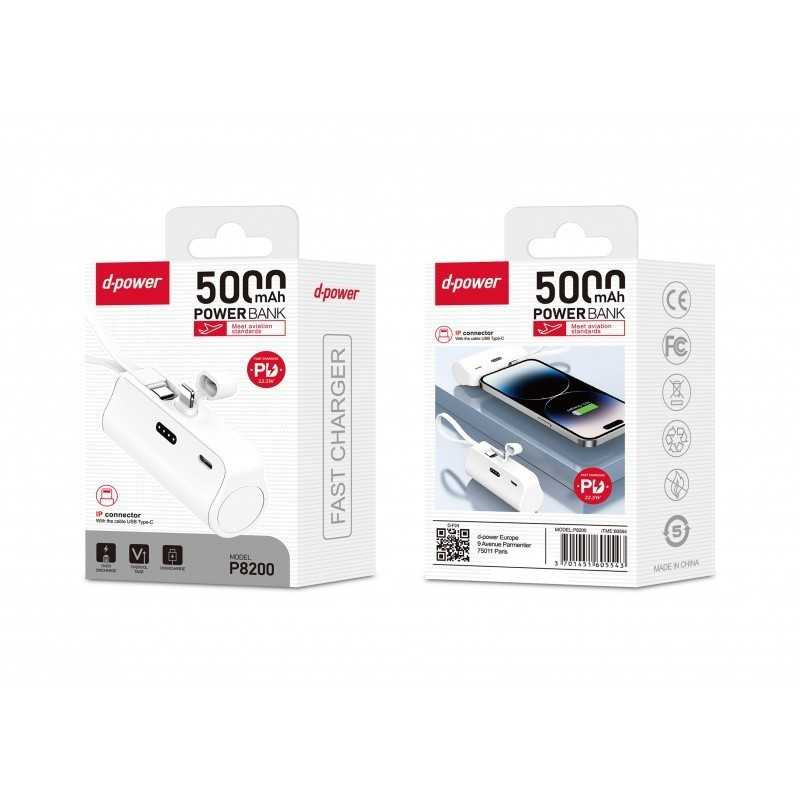 Power Bank 5000mAh 22.5W - D-power P8200 - Li
