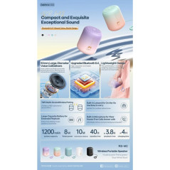Enceinte REMAX RB-M2 1200 mAh IPX5 Bleu | Smarty