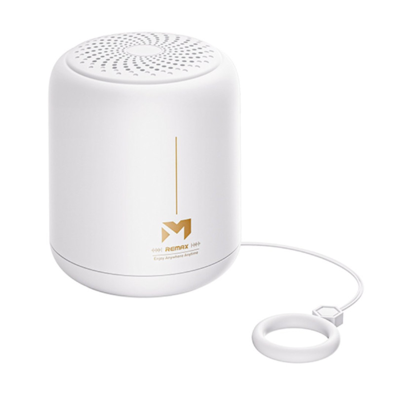 Enceinte portable REMAX RB-M2 – 1200 mAh, IPX5, portée 10 m, Blanc Enceinte portable REMAX RB-M2 – 1200 mAh, IPX5, portée 10 m, Blanc