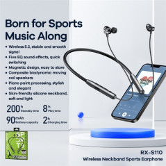 REMAX RX-S110 Bluetooth Earphones Black | Smarty
