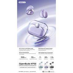 REMAX Open Buds KF02 Black Earbuds | Smarty Paris