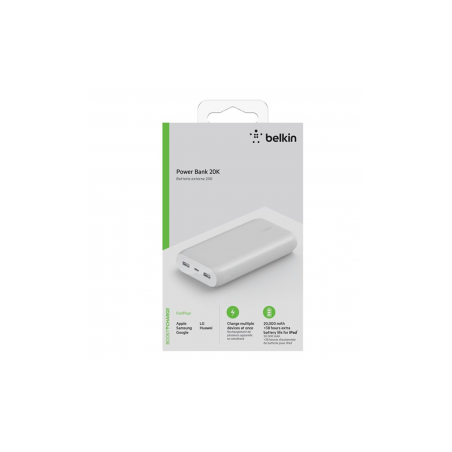 Power Bank BELKIN BOOST↑CHARGE™ 20000mAh 30W (Multi-port) - Blanc - Al