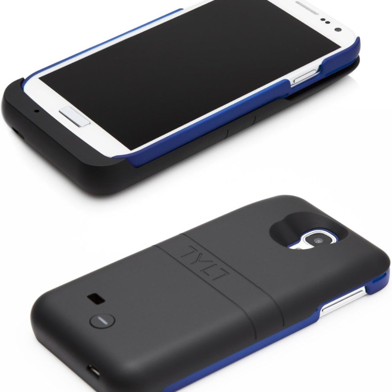 TYLT Coque batterie externe pour Samsung Galaxy S4 – Noir, coques Noir/Bleu