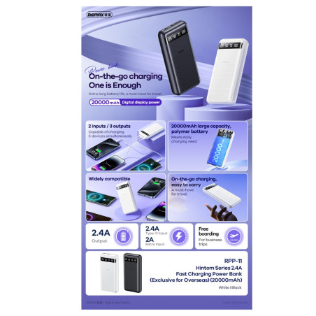 Power Bank REMAX Hintom RPP-11 – 20,000mAh White