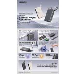 Power Bank REMAX Wingle RPP-87 – 20,000mAh 65W+22.5W Beige