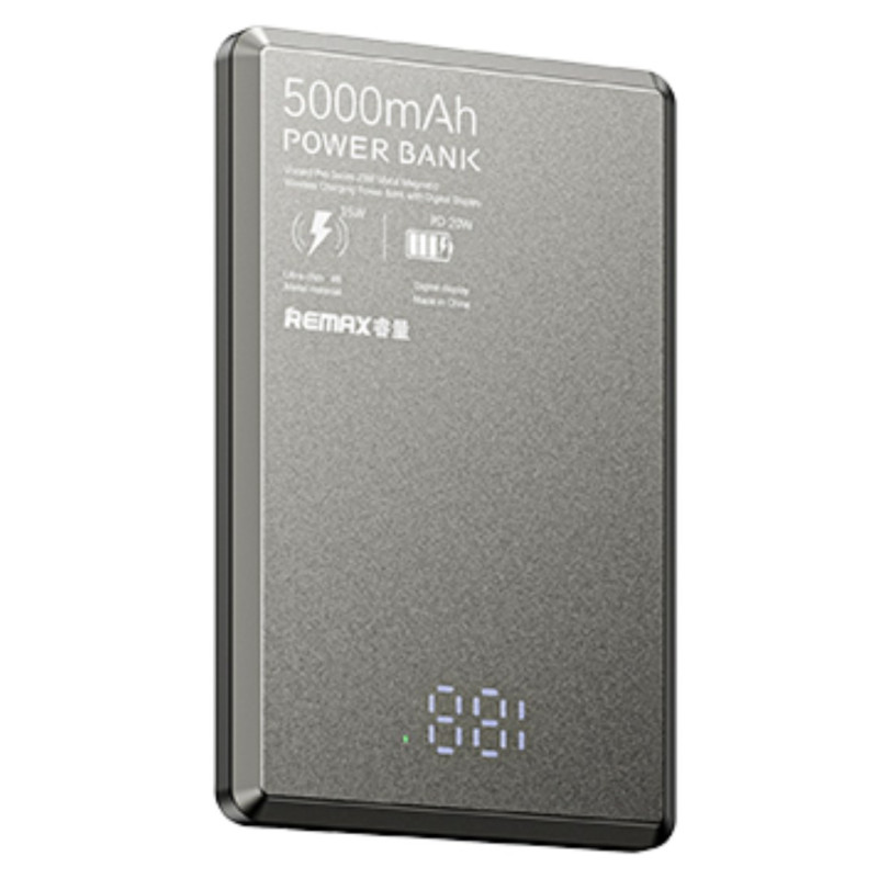 Power Bank REMAX Vocard Pro Series RPP-107 – 5,000mAh 20W Gray, magnetic 2-in-1 Power Bank REMAX Vocard Pro Series RPP-107 – 5,000mAh 20W Gray, magnetic 2-in-1