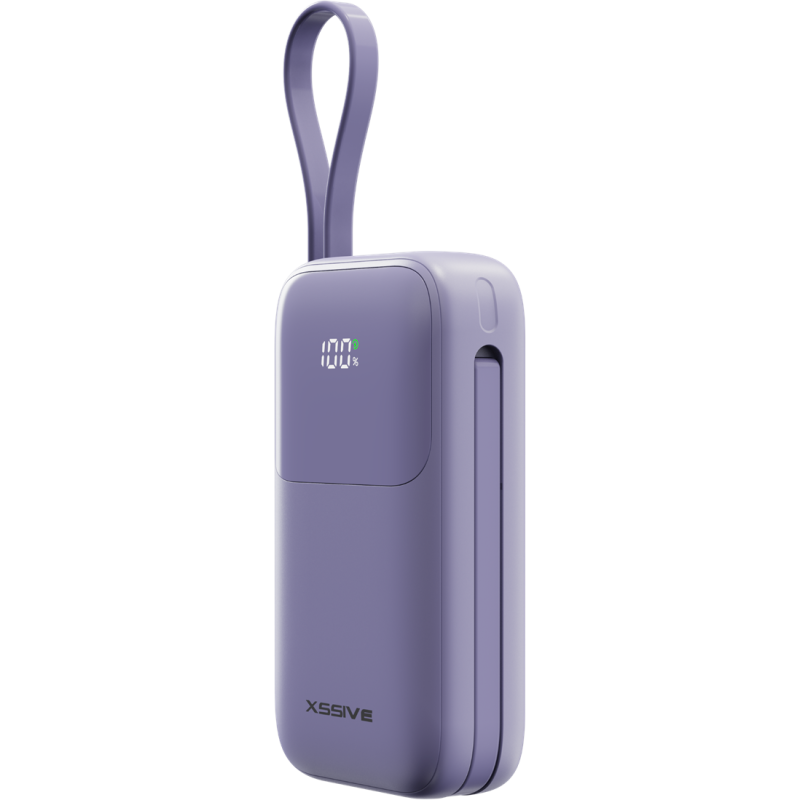 Power Bank XSSIVE XSS-PB37PU – 10000mAh USB-C/Lightning Cable Purple Power Bank XSSIVE XSS-PB37PU – 10000mAh USB-C/Lightning Cable Purple