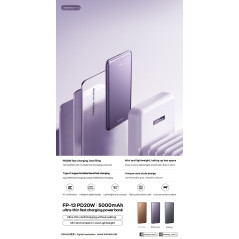 Batterie externe REMAX FP-13 5000 mAh or | Smarty