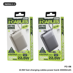 Batterie externe REMAX FC-06 20 000 mAh 22,5 W Gris