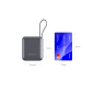 Batterie externe Devia Ultra1 – 10 000 mAh, PD 35W, câble intégré, Gris Batterie externe Devia Ultra1 – 10 000 mAh, PD 35W, câble intégré, Gris