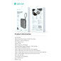 Batterie externe Devia Ultra1 – 10 000 mAh, PD 35W, câble intégré, Gris Batterie externe Devia Ultra1 – 10 000 mAh, PD 35W, câble intégré, Gris