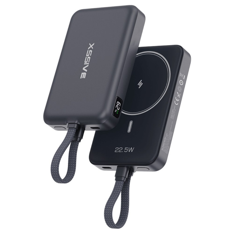 Batterie externe XSSIVE XSS-PB51B – 10 000 mAh câble USB-C noir