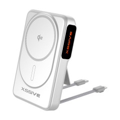 Power Bank Xssive XSS-PB43NW – Magnetic Qi2 10,000mAh White with Cable