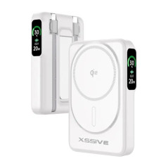 Power Bank Xssive XSS-PB43NW – Magnetic Qi2 10,000mAh White with Cable