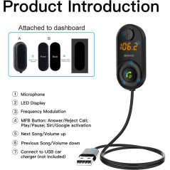 Transmetteur FM voiture Bluetooth XSSIVE XSS-FM11