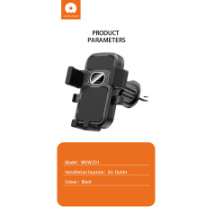 WUW Z31 Car Phone Holder Black