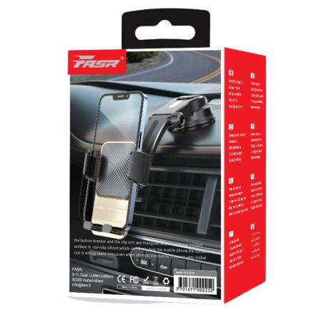 Support voiture téléphone FASR FS-S16 – universel, rotation 360°