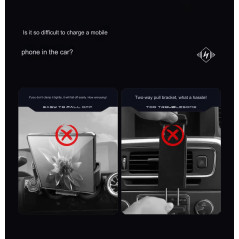 Support voiture X01 charge sans fil 15 W | Smarty