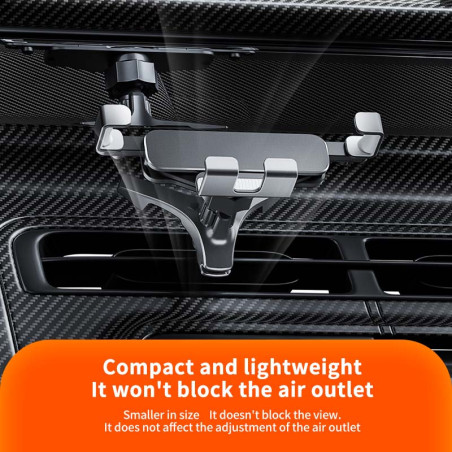 Support voiture pour téléphone pliable – ventilation à gravité, métal
