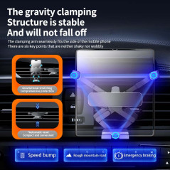 Support voiture téléphone pliable métal | Smarty