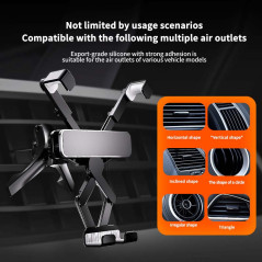 Support voiture téléphone pliable métal | Smarty